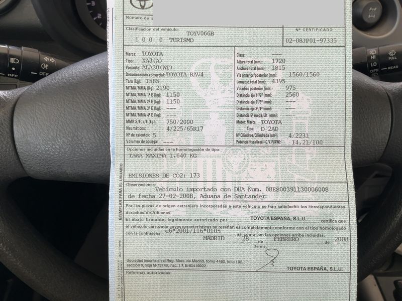 Toyota RAV 4 2.2 Turbodiesel Sol 2008 – снимка 16