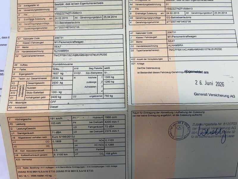 Seat Alhambra 2.0 TDI Business Allrad 2015 – снимка 21