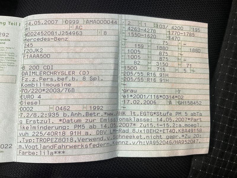 Mercedes-Benz B-Klasse B 200 CDI Standard 2007 – снимка 20