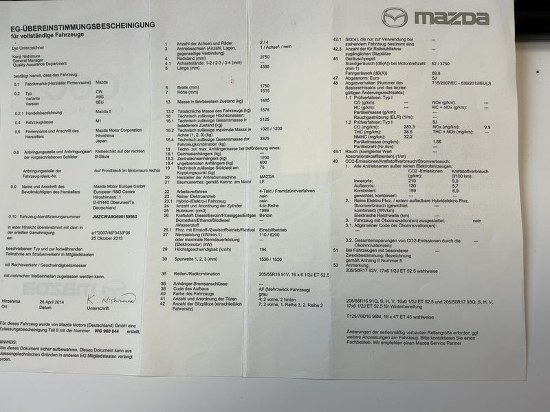 Mazda 5 2.0 Sendo 2014 – снимка 22