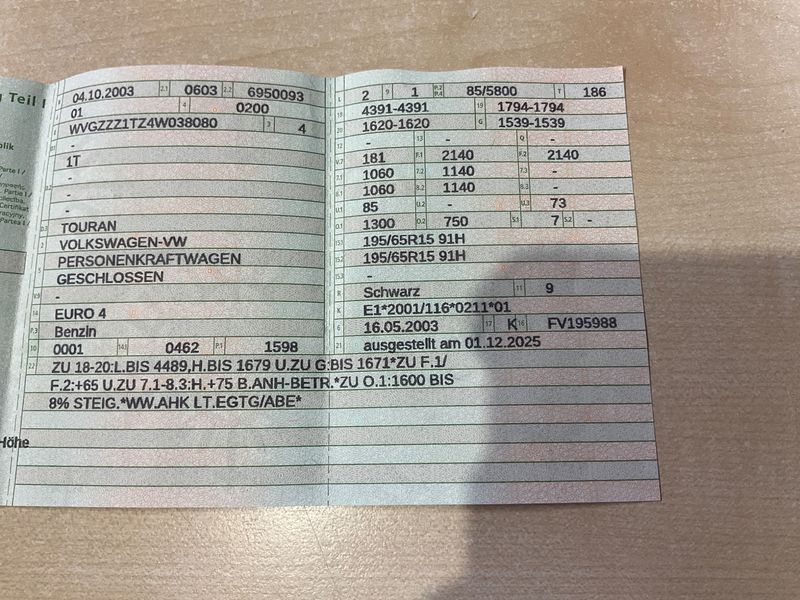 Volkswagen Touran 1.6 FSI Highline 2003 – снимка 5