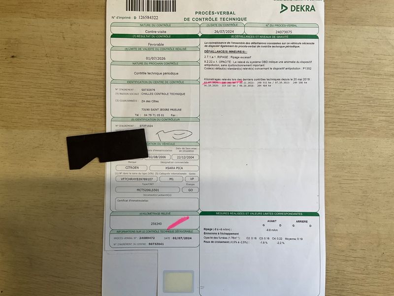 Citroen Xsara Picasso 2.0 HDi 2004 – снимка на щета