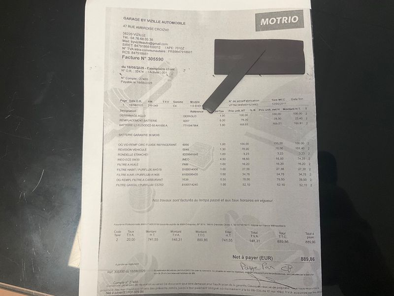 Citroen C4 1.6 HDi Confort 2011 – снимка на щета