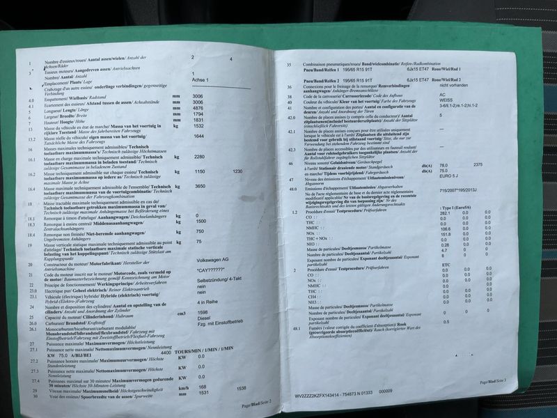Volkswagen Caddy 1.6 TDI Maxi Startline 2015 – снимка 16