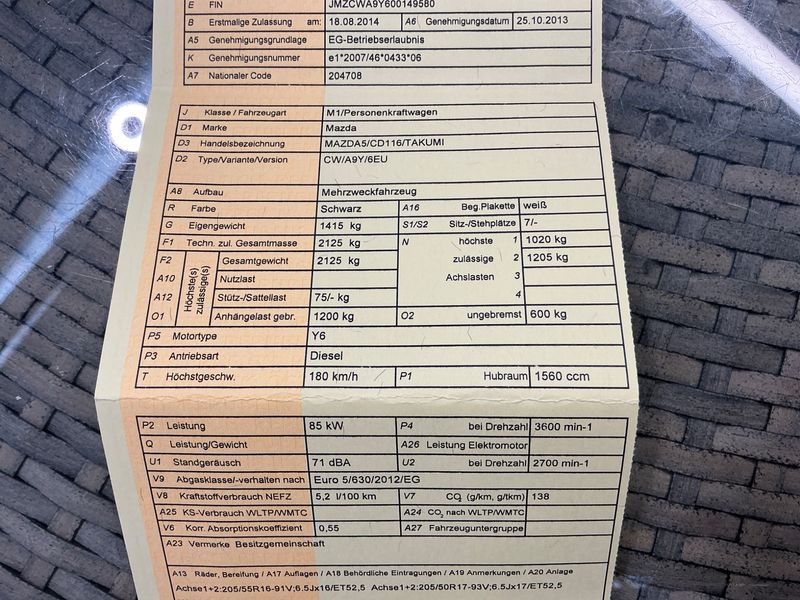 Mazda 5 1.6 CD Diesel Takumi 2014 – снимка 5