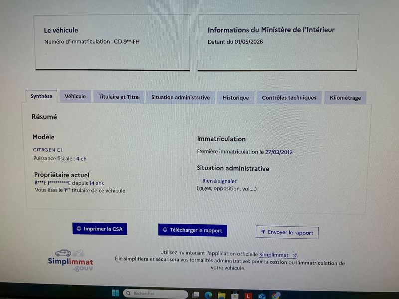 Citroen C1 1.0 Attraction 2012 – снимка 6