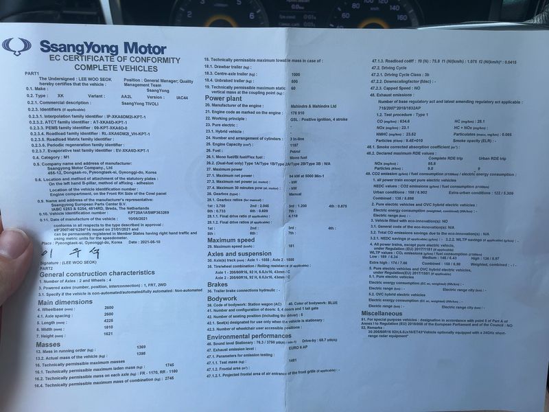 Ssangyong Tivoli 1.2 GDI Crystal 4x2 2022 – снимка 21