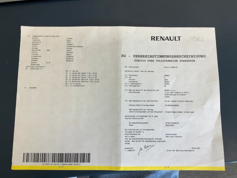Renault Grand Espace 2.0 Turbo Espace Dynamique 2007 – снимка 21