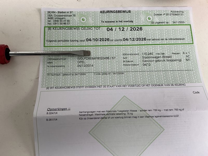 Opel Astra 1.6 CDTI DPF Selection 2014 – снимка на щета