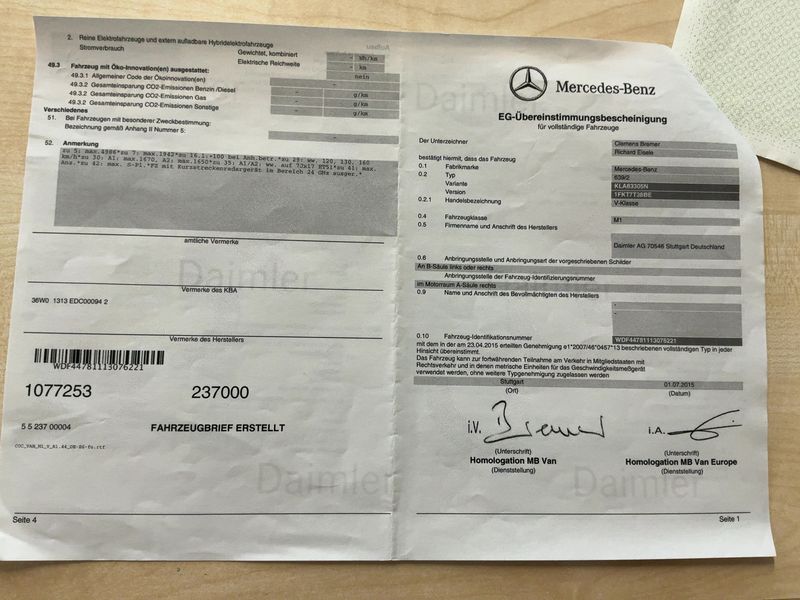 Mercedes-Benz V-Klasse V 250 d kompakt 4Matic BlueTEC Edition 2015 – снимка 22
