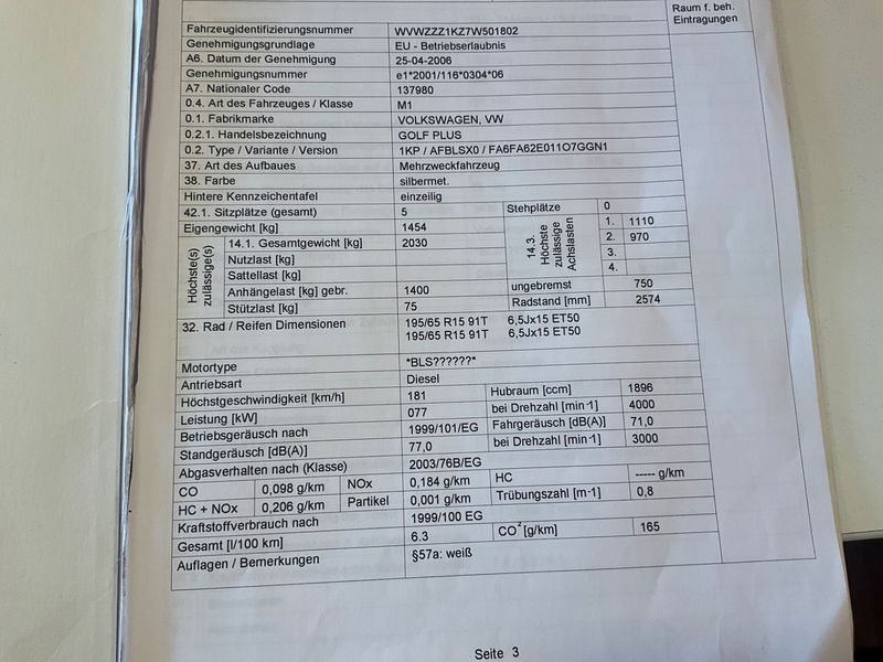Volkswagen Golf V Plus 1.9 TDI Comfortline 2006 – снимка 6