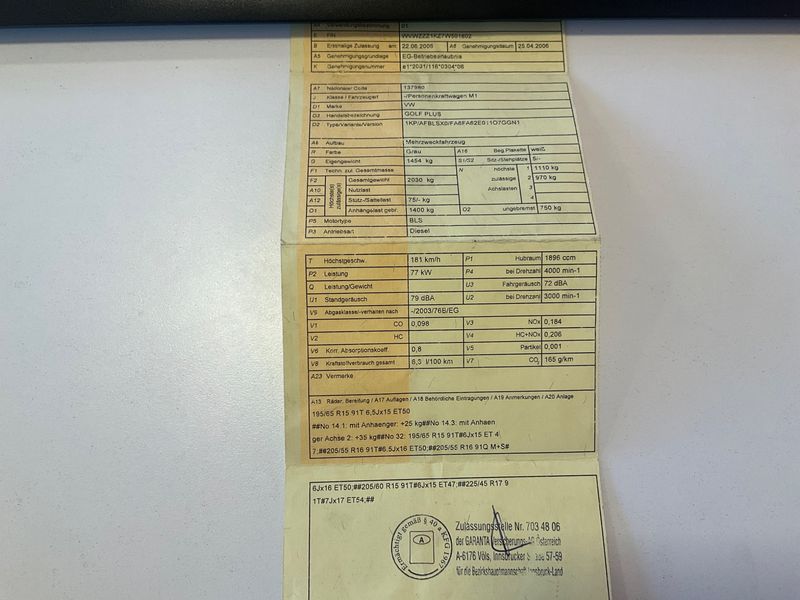 Volkswagen Golf V Plus 1.9 TDI Comfortline 2006 – снимка 5