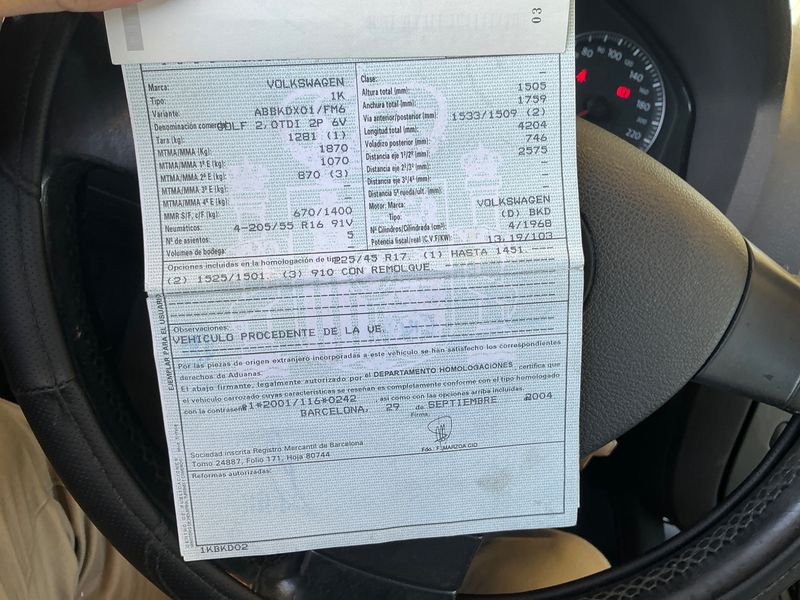 Volkswagen Golf V 2.0 TDI Sportline 2004 – снимка 6
