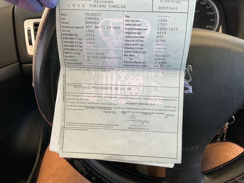 Peugeot 307 2.0 HDi SW Clim 2004 – снимка 6