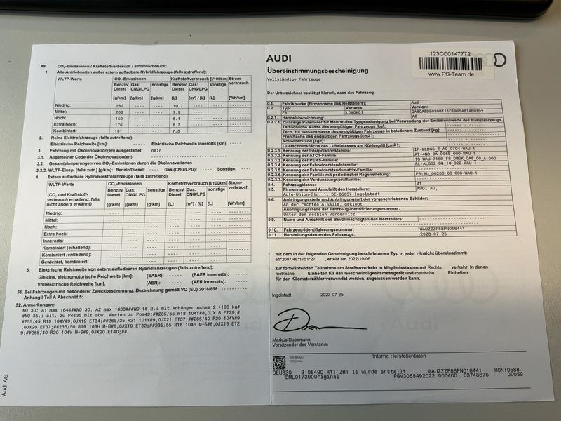Audi A8 50 TDI Mild-Hybrid quattro 2023 – снимка 22