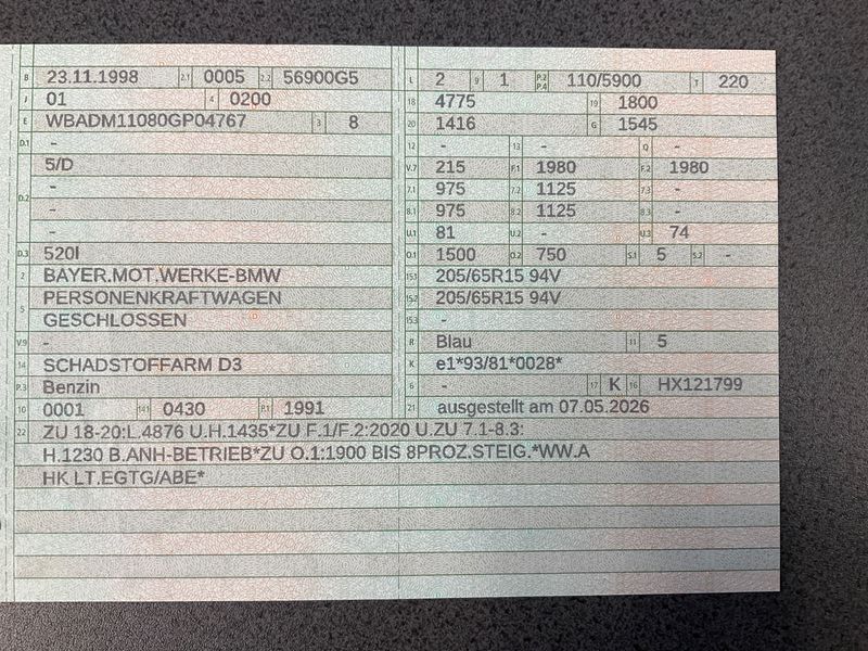 BMW 5er 520i 1998 – снимка 5