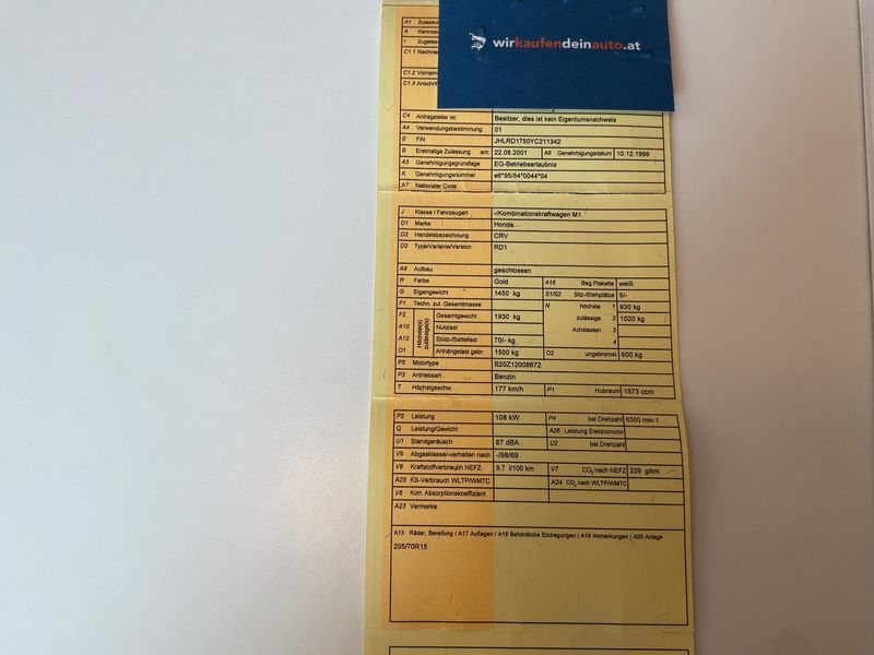Honda CR-V 2.0 RVSi 2001 – снимка 20