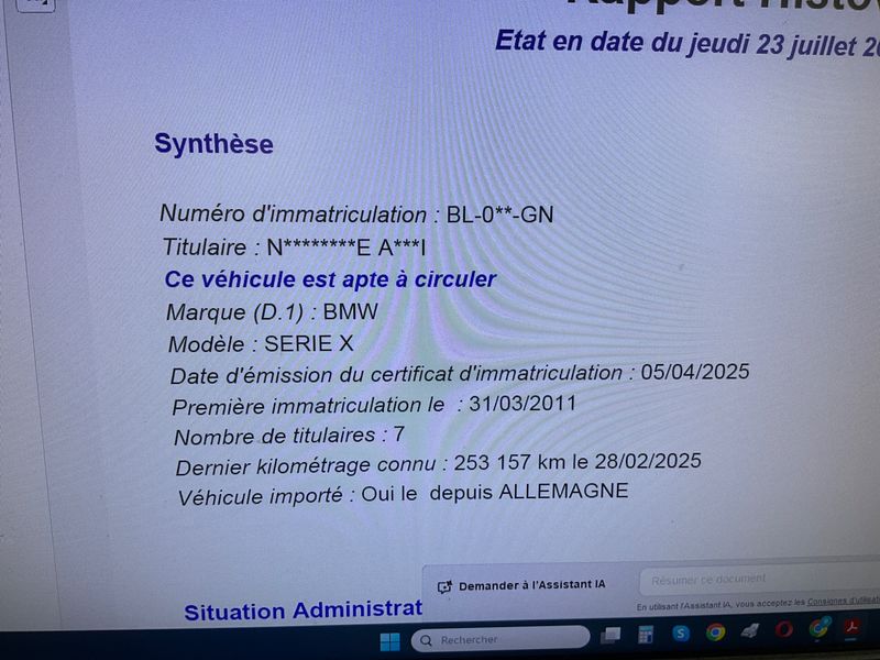 BMW X3 xDrive 20d 2009 – снимка на щета