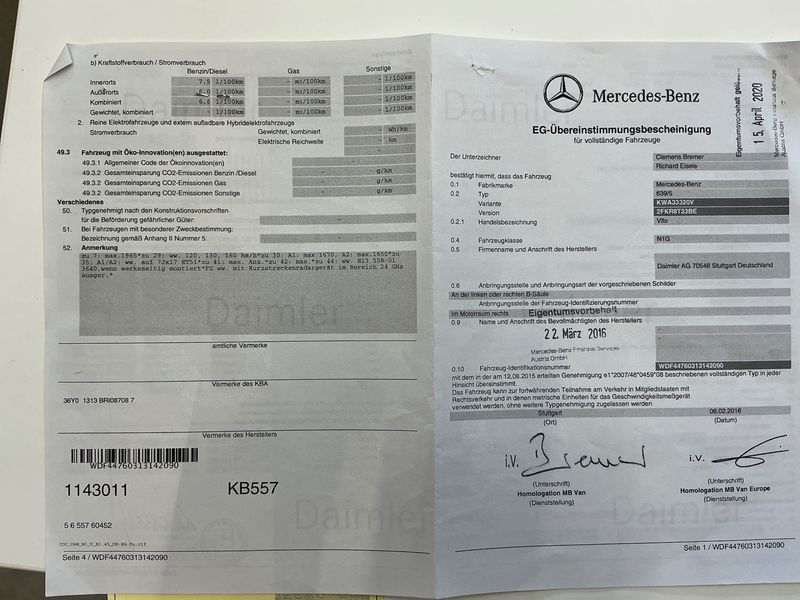 Mercedes-Benz Vito 116 CDI lang 4Matic 2016 – снимка 16