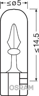 OSRAM 2741 КРУШКА (T5W2x4.6d)
