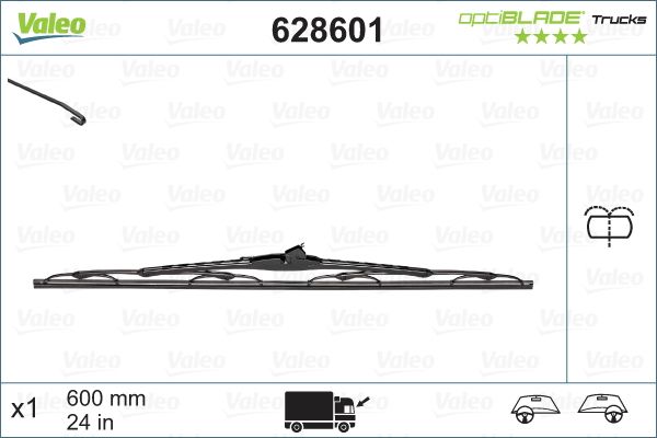 VALEO 628601 ЧИСТАЧКА С ПРЪСКАЛКА ОPTIBLADE TRUCKS 60cm