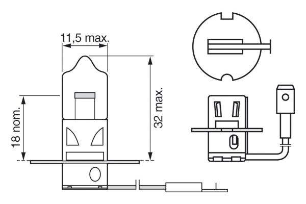 BOSCH 1 987 302 035 КРУШКА ХАЛОГЕННА /Xenon Blue/ (PK22s)