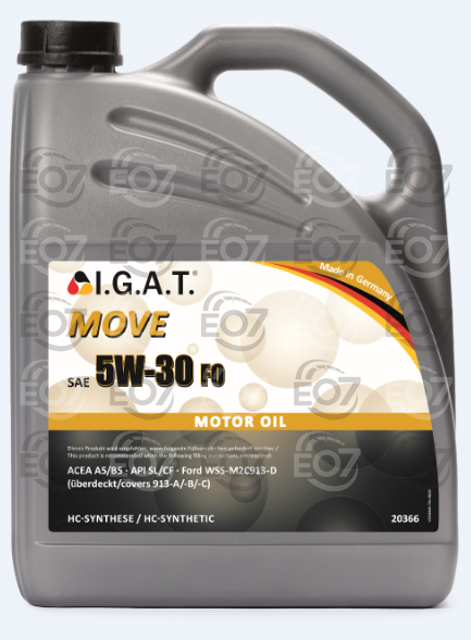 I.G.A.T. 20366X5 МАСЛО 5L МОТОРНО IGAT MOVE 5W-30 FO