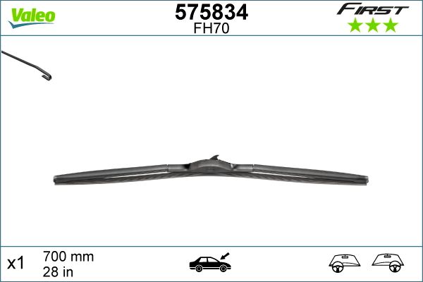 VALEO 575834 ЧИСТАЧКА ХИБРИДНА 70 cm